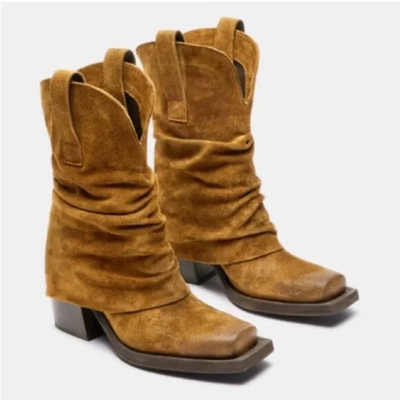 Steve Madden Cognac Pia Ankle Boots Sz 8.5 - Picture 3 of 9